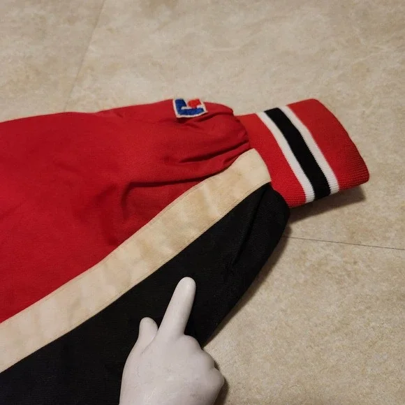 VTG 90s Russell Athletic Lightweight Windbreaker Mens L Large Blank Pullover Red - Picture 8 of 11